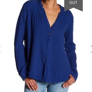 NWT Free people long sleeve crinkle blouse